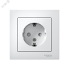 Розетка 1-м СП AtlasDesign 16А IP20 с заземл. защ. шторки в сборе бел. SE ATN000144