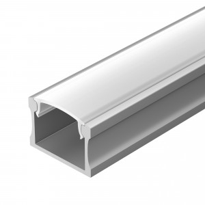 ALU-WIDE-H15-2000 ANOD+FROST, Комплект с экраном. Алюминиевый анодированный профиль для светодиодных лент и линеек. Габаритные размеры (LхWхH): 2000x22,6x15,6 мм. Ширина площадки для ленты 18 мм. Аксессуары приобретаются отдельно. Цена за комплект.