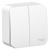 Выключатель 2-кл. ОП Blanca 6А IP20 (сх. 5) 250В с изолир. пластиной бел. SE BLNVA065011