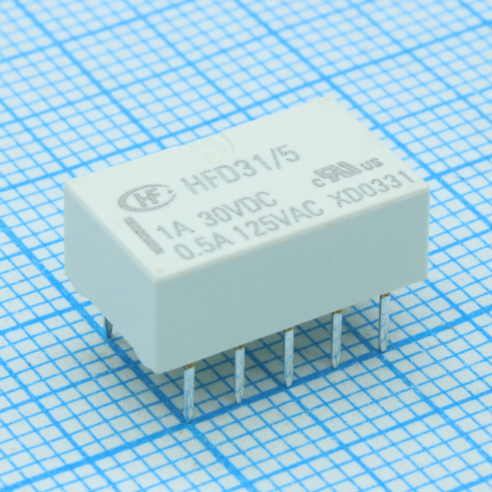 Изображение товара Сигнальное реле HFD31/5 для печатного монтажа 5 В 1 А