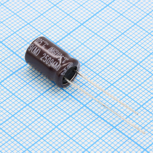 MG035M221F12PKKKS00R, Конденсатор алюминиевый электролитический 220мкФ 35В ±20% (8х12мм) радиальный 3.5мм 0.059Ом 990мА 6000час 105°C россыпь