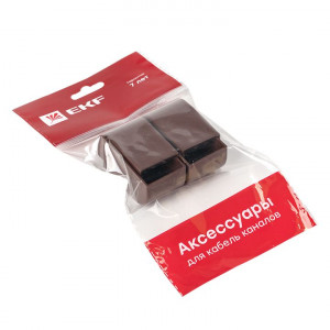 Заглушка (25х25) (4 шт) темное дерево EKF-Plast