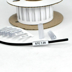 Держатель маркера STC-1-20, Контейнер для маркера, нанизываемый на кабель, длина 20 мм, диаметр провода 2 - 4,0 мм, в упаковке 1000 держателей для установки маркера HIC