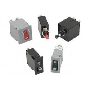 MU1-B-34-450-1-C21-B-E, Автоматические выключатели Hydraulic Magnetic Circuit Breaker, 5A, Black Bezel, Red Pushbutton
