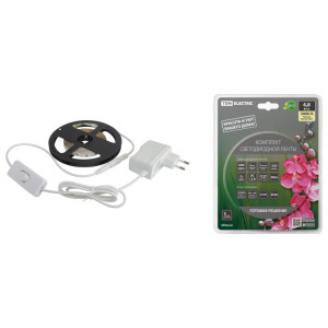 Комплект светодиодной ленты SMD2835-60LED/м-12 В-4,8 Вт/м-IP65-3000 К (3м), 18 Вт SQ0331-0230