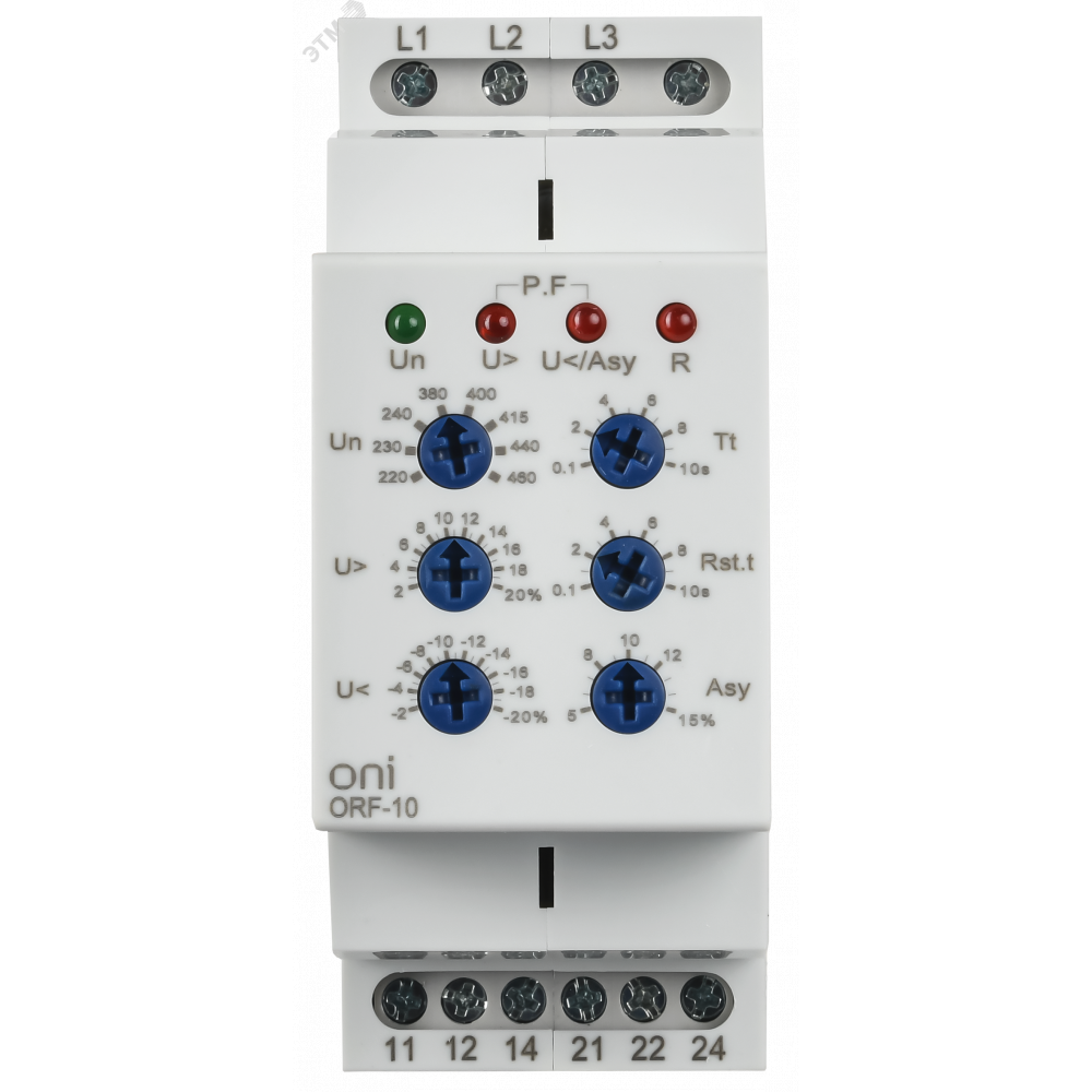 Изображение товара Реле фаз ORF-10 3ф. 2 конт. 220-460В AC IEK