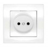 Розетка 1-м СП Бриллиант 16А IP20 без заземл. защ. шторки бел. 7947595