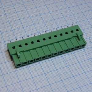 2EDGB-5.08-12P-14-00A(H), клеммный блок вертикальный 12 контактов шаг 5.08мм на плату