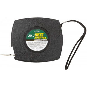 Рулетка, черный закрытый пластиковый корпус, стальная лента 20 м 17720