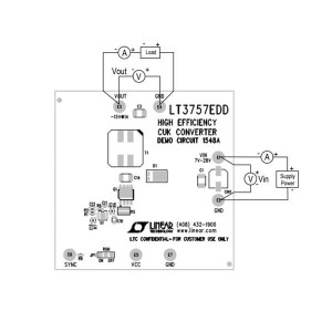 DC1548A, Средства разработки интегральных схем (ИС) управления питанием LT3757EDD Inverting (CUK) Demo Board - 7