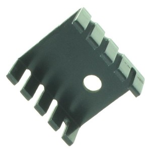 507302B00000G, Радиаторы Channel Style Stamped Heatsink for TO-220, Economy, Narrow Base, Low Profile, Horizontal/Vertical Mounting, 24 n Thermal Resistance, Black Anodized