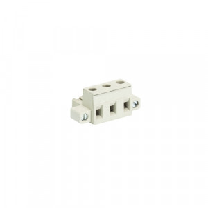 Розеточный разъем на кабель 8313 B/3 F, Розеточный разъем, угловой, на кабель, шаг: 7.5 мм, 3 полюса, фиксация провода винтовая, исполнение: с монтажными фланцами, с маркировкой, 400V, 12А, цвет: серый