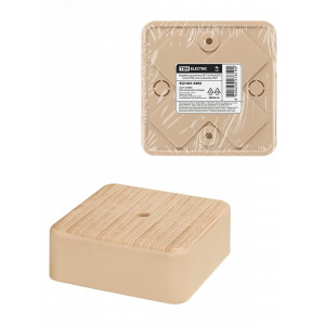 Коробка распаячная КР 75х75х28 ОП сосна IP40, инд. штрихкод SQ1401-0405