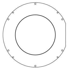 109-1135H, Принадлежности для вентиляторов Inlet Nozzle for 221mm Centrifugal Fan, Black