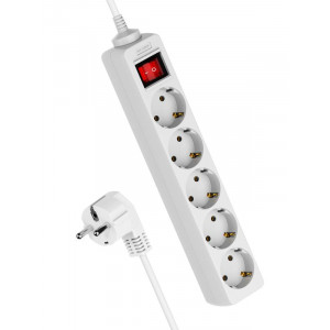 Удлинитель 5х3м с заземл. 16А IP20 ПВС 3х1 с выкл. YKsm3m-5g-Z-V(K)