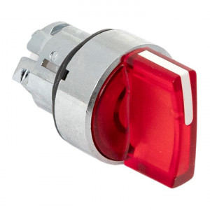 Исполнительный механизм переключателя ХB4 красный на 2 положения возвратный без фиксации, с подсветкой с короткой ручк IP65 EKF XB4BD2L-R-65