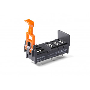 Колодка для реле SRT05-P, Колодка для реле, 1 группа переключающих контактов, пайка, металл. фикс. ST36M3C, 300V, 16A, для реле серий: RFT