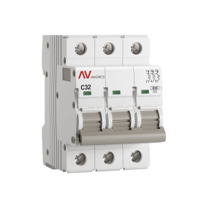 mcb10-3-32C-av Выключатель автоматический AV-10 3P 32A (C) 10kA EKF AVERES(кр.1шт)