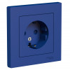 ATLASDESIGN РОЗЕТКА с заземлением со шторками, 16А, в сборе, АКВАМАРИН ATN001144