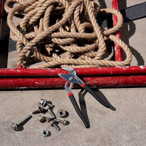 Клещи переставные 200мм никелированные, обливные рукоятки 12-4634