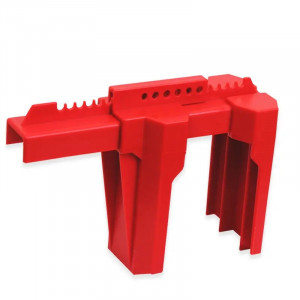 gwrF02, Блокиратор шарового вентиля накладной большой, полипропилен, внешний диаметр трубы – 50-200 мм, цвет – красный, 1 шт/упак