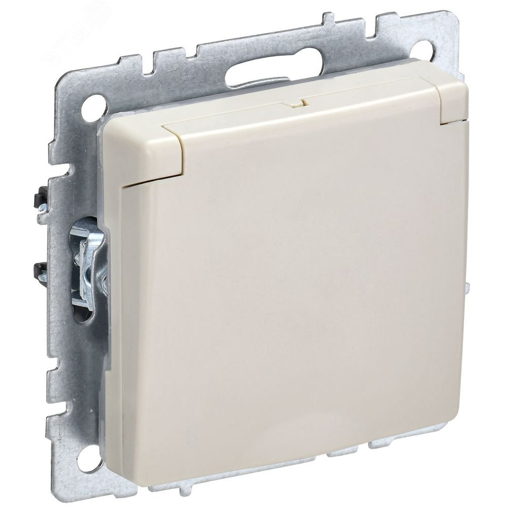 Изображение товара Розетка BRITE РСбш10-3-БрКр 16А IP20 с защитными шторками и крышкой