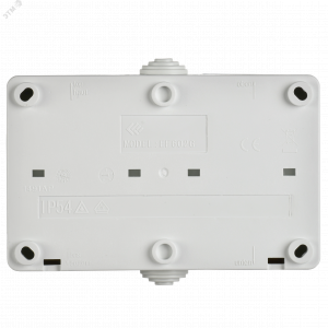 FORS Розетка 2-местная с заземлением для открытой установки 16А IP54 РСб22-3-ФБ белый ERS22-K01-16-54-DC