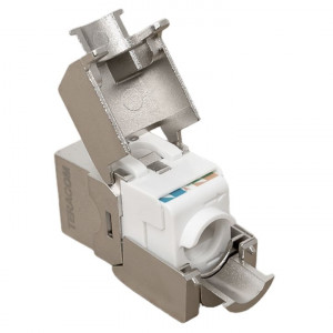 Модуль Keystone TERACOM CS Cat.6A экранированный STP 110 IDC 180 градусов самозажимной (Toolless) TRCS-KSTN-T180D-6ASTP