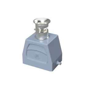 Крышка разъема BAS GOT GI 6 M20 69 A3, Крышка разъема на кабель, типоразмер 6B, без уплотнителя, 1 кабельный ввод M20x1,5, с разгрузкой на изгиб, IP54, с верхним расположением, без защелки (упоры под одну защелку), материал корпуса: алюминиевый сплав