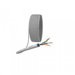 Кабель витая пара U/UTP кат.5E 4х2х24AWG solid CCA PVC Simple сер. (м) Б0044434
