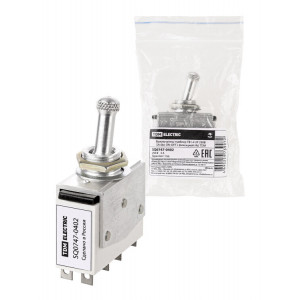 Выключатель-тумблер ТВ1-4 2P 250 В 5 А (8c) ON-OFF с фиксацией (4з) SQ0747-0402