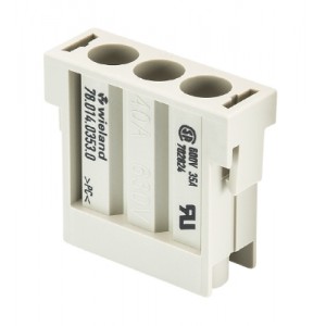 Вилочная контактная вставка 78.014.0353.0, Вилочная контактная вставка, обжимная фиксация, 3 полюса, типоразмер FLEX, 630V, 40A, (обжимные контакты поставляются отдельно)