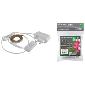 Комплект светодиодной ленты SMD2835-60LED/м-12 В-4,8 Вт/м-IP65-6000 К(1м), 6 Вт SQ0331-0234