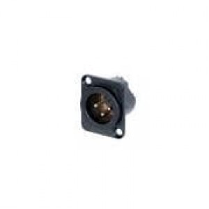 NC3MD-LX-B, Разъемы XLR 3P MALE BLACK/GOLD DUPLEX GRD CONTACT