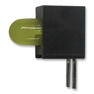 L-1384AD/1YD, Светодиод 3,4мм с держателем/желтый/588нм/8-15мкд/60°