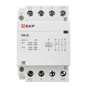 Контактор модульный КМ 25А 2NО+2NC (3 мод.) PROxima km-3-25-22