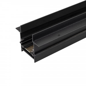 Трек встраиваемый MAG-TRACK-4560-FDW-3000 (BK) 034680, Встраиваемый магнитный трек с фланцем для монтажа в гипсокартонный потолок, длина 3000 мм. DC24V. Материал алюминий, цвет черный. Две заглушки в комплекте. Размер ДxШxВ: 3000x75x60 мм. Размер (с учетом заглушек и фланцев) ДxШxВ: 3040x75x60 мм. DC24V.