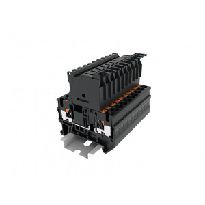 Предохранительная клемма TP4-HESI(5x20)-LED24-BK, Предохранительная клемма, тип предохранителя: 5x20, LED 24V, тип фиксации провода: Push-in, номинальное сечение: 4 мм кв., 6,3A, 24V, ширина: 6,2 мм, цвет: черный, тип монтажа: DIN35
