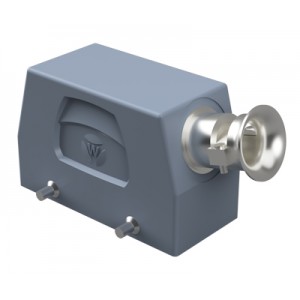 Крышка разъема 70.350.1635.3, Крышка разъема на кабель, типоразмер 16B, без уплотнителя, 1 кабельный ввод M25x1,5, с разгрузкой на изгиб, IP54, с боковым расположением, без защелок (упоры для двух защелок), материал корпуса: алюминиевый сплав