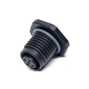 MSAP-05PFFS-SF8002, Цилиндрические метрические разъемы M12 CONN,SOLDER 5PIN F CONN F PIN