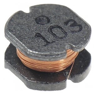 SDR0503-103JL, ЧИП-индуктивность проволочная, на ферритовом сердечнике 10мГн 10% 1кГц 40-добротность 27мА 110Ом  автомобильного применения лента на катушке