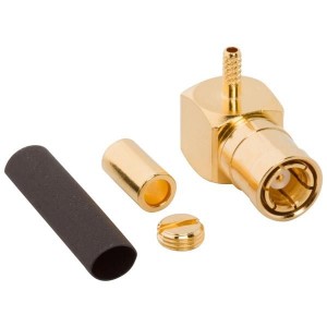 142195, РЧ соединители / Коаксиальные соединители SMB R/A PLUG 178/ 196U 50 OHM GOLD