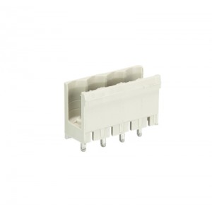 Вилка Wiecon 8213 S / 4 G OB GR OF, Вилочный разъем, вертикальный, на плату, шаг: 5.08 мм, 4 полюса, фиксация на плате пайкой, исполнение: без маркировки, без боковых стенок, 400V, 12А, цвет: серый