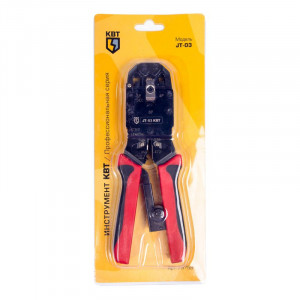 JT-03, Клещи для обжима разъемов 8Р8С (RJ-45), 6Р6С (RJ-12), 6P4C (RJ-11), 6Р2С, 4P4C, 4P2C (RJ-22), встроенные модули
