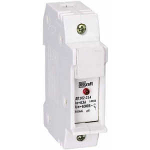 Держатель предохранительного типа C14 ДП102-С14-1P со светодиодной индикацией DEKraft 21386DEK