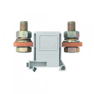 Болтовая клемма RFK 1 / 95 FM S32, Болтовая клемма, М10, схема: перевернутый болт - перевернутый болт, тип фиксации провода: номинальное сечение: 95 мм кв., 250A, 1000V, ширина: 32 мм, цвет: серый, тип монтажа: G-рейка