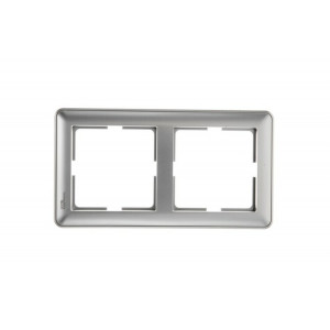 W59 2-постовая РАМКА, МАТОВЫЙ ХРОМ C2 KD-2-58