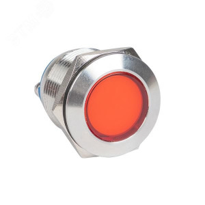 Лампа красная сигнальная S-Pro67 19 мм 24В EKF PROxima, Лампа сигнальная d19-24V кр мет