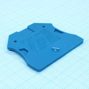 D-UT 2,5/10 BU, Концевая крышка, длина: 47 мм, ширина: 2,2 мм, высота: 39,8 мм, цвет: синий