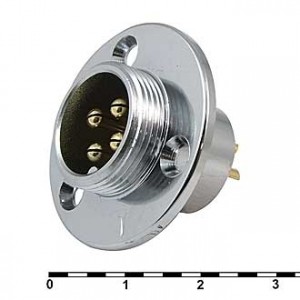 GX18M-4E, Разъём цилиндрический малогабаритный SZC GX18M-4E, 4 контакта